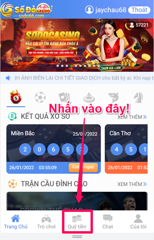 SỐ ĐỎ CASINO HƯỚNG DẪN NẠP TIỀN